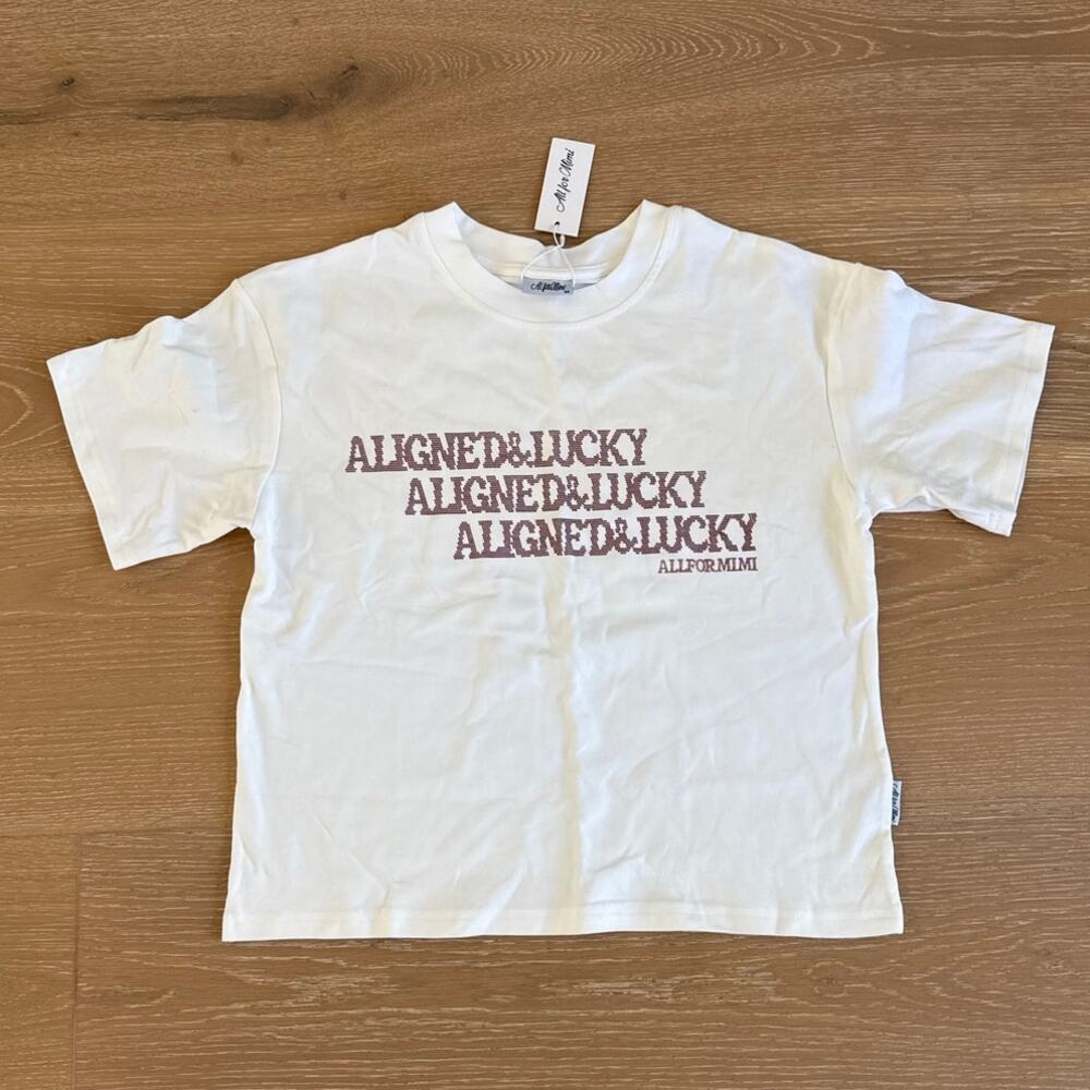 All for Mimi Tee Aligned & Lucky Size XS White Red